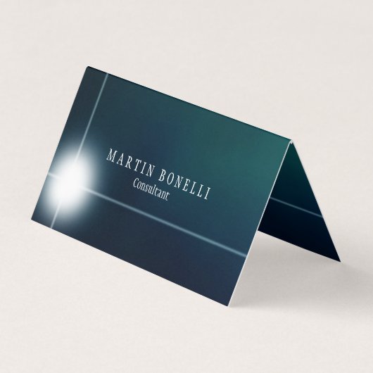 Stilvolle Greeny Blue Schlicht Clean Visitenkarten (Vorderseite)