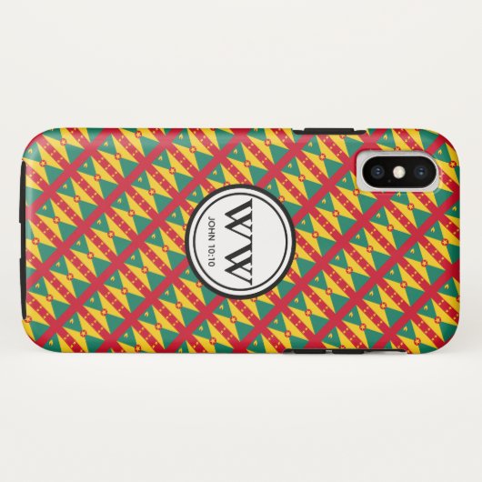 Stilvolle GRENADA CARRIACOU Monogram Abundant Life Case-Mate iPhone Hülle (Rückseite (Horizontal))