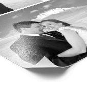 Stilvolle Grid White Square Monogram 4 Foto Weddin (Ecke)