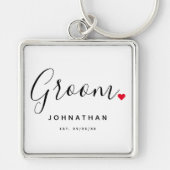 Stilvolle Groom Wedding Schlüsselanhänger (Vorne)
