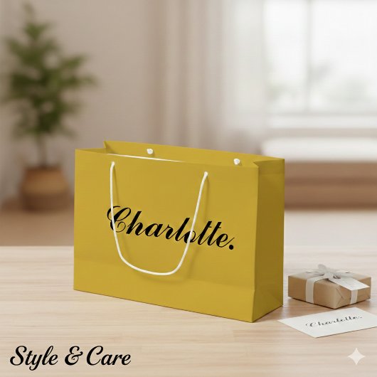 Stilvolle große personalisierte Geschenktasche mit Geschenktüte