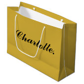 Stilvolle große personalisierte Geschenktasche mit Geschenktüte (Vorderseite Schrägansicht)