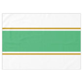Stilvolle, grün-braune Rennstreifen auf Weiß Tischdecke (Vorderseite (Horizontal))