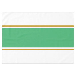 Stilvolle, grün-braune Rennstreifen auf Weiß Tischdecke