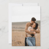 Stilvolle Grün Moderne Hochzeit Save The Date (Rückseite)