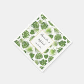 Stilvolle Grün-Tropen-Blätter-Muster Hochzeit Serviette (Ecke)