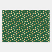 Stilvolle Grün- und Gold Tropical Dschungel Blätte Geschenkpapier Set (Vorderseite 3)