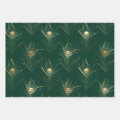 Stilvolle Grün- und Gold Tropical Dschungel Blätte Geschenkpapier Set (Vorderseite 2)