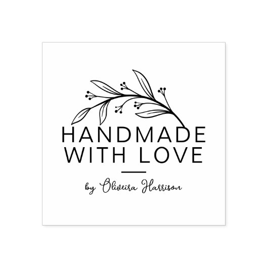 Stilvolle Grünanlage Personalisiert handgefertigt Gummistempel (Prägung)