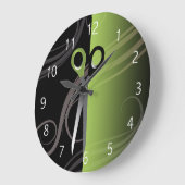 stilvolle grüne Friseuruhr Große Wanduhr (Winkel)