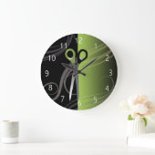 stilvolle grüne Friseuruhr Große Wanduhr (Zuhause)