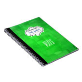 Stilvolle grüne Gemusterte Personalisierte Komposi Notizblock (Rechte Seite)