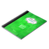 Stilvolle grüne Gemusterte Personalisierte Komposi Notizblock (Linke Seite)