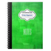 Stilvolle grüne Gemusterte Personalisierte Komposi Notizblock (Vorderseite)