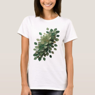 Stilvolle grüne GRÜNE BLÄTTER Grafikdesign T-Shirt