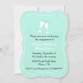 Stilvolle, grüne Lobby Einladung (Vorderseite)