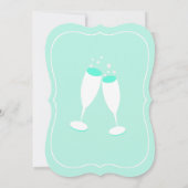 Stilvolle, grüne Lobby Einladung (Rückseite)