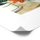 Stilvolle grüne Mädchen tropische Leopard Dschunge Poster (Ecke)