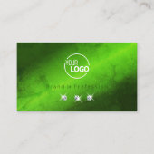 Stilvolle grüne Marmor-Diamanten mit Logo Visitenkarte (Vorderseite)