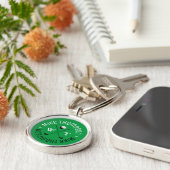 Stilvolle grüne Monogram für Him Golf-Player Schlüsselanhänger (Seite)