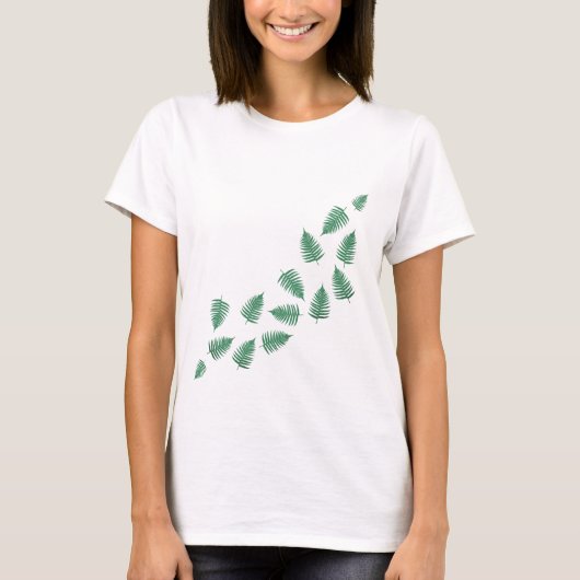 Stilvolle Grüne Pflanze Wave Long Sleeves Shirt (Vorderseite)