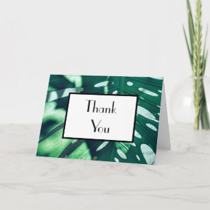 Stilvolle grüne Pflanzen-Natur-Dankeschön-Grußkart Dankeskarte