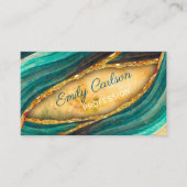 Stilvolle grüne smaragdgrüne Imitate aus Marmor Go Visitenkarte (Vorderseite)