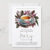 Stilvolle Grüne Tee Party Tasse Wasser Einladung (Vorderseite)