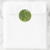 Stilvolle, grüne Traubenrebe Runder Aufkleber (Tasche)