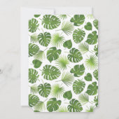 Stilvolle grüne tropische Blätter Muster Geburtsta Einladung (Rückseite)