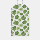 Stilvolle grüne tropische Blätter Muster Geburtsta Geschenkanhänger (Rückseite)