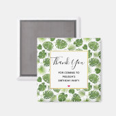 Stilvolle grüne tropische Blätter Muster Geburtsta Magnet (Vorderseite/Rückseite)