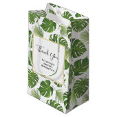 Stilvolle grüne tropische Blätter Muster Vielen Da Kleine Geschenktüte (Vorderseite Schrägansicht)