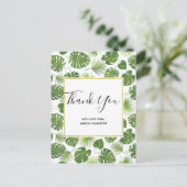 Stilvolle grüne tropische Blätter Muster Vielen Da Postkarte (Stehend Vorderseite)