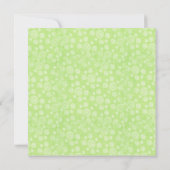 Stilvolle grüne und braune Babydusche Einladung (Rückseite)