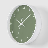 Stilvolle grüne Wall-Uhr in Minimalistischem Gehäu Uhr (Winkel)