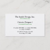 Stilvolle grüne Zickzack Geschäfts-Karten Visitenkarte (Rückseite)