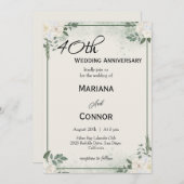 Stilvolle Grünen Einladungen zum Hochzeitstag (Vorne/Hinten)