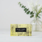 Stilvolle grunge-gelbe Textur Visitenkarte (Stehend Vorderseite)