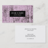 Stilvolle Grunge Pink Texture Visitenkarte (Vorne/Hinten)