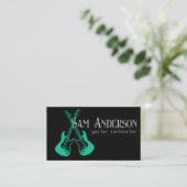 Stilvolle Guitar Calling Card Telefonnummerkarte (Stehend Vorderseite)