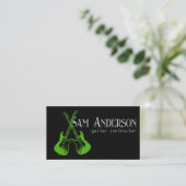 Stilvolle Guitar Calling Card Telefonnummerkarte (Stehend Vorderseite)