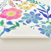 Stilvolle, gürtelrosa Blume handlackieren Sherpadecke (3/4)