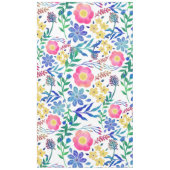 Stilvolle, gürtelrosa Blume handlackieren Tischdecke (Vorderseite)