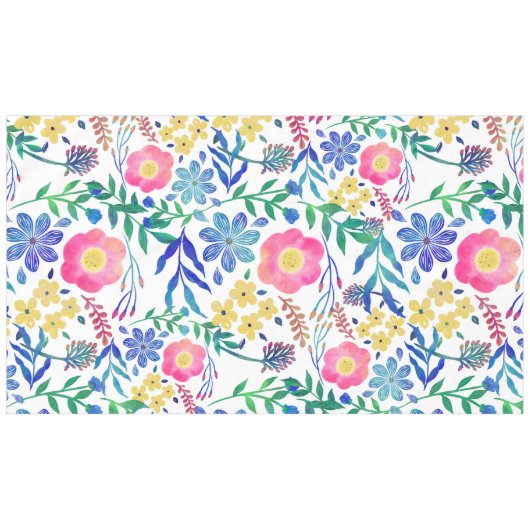 Stilvolle, gürtelrosa Blume handlackieren Tischdecke (Vorderseite (Horizontal))