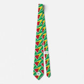 Stilvolle GUYANA FLAG Monogram Scripting Krawatte (Vorderseite)