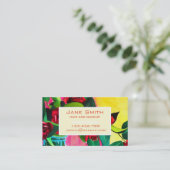 Stilvolle Haar- und Make-up Aquarell Blumengeschäf Visitenkarte (Stehend Vorderseite)