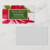 Stilvolle Haar- und Make-up Aquarell Blumengeschäf Visitenkarte (Vorne/Hinten)