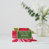 Stilvolle Haar- und Make-up Aquarell Blumengeschäf Visitenkarte (Stehend Vorderseite)