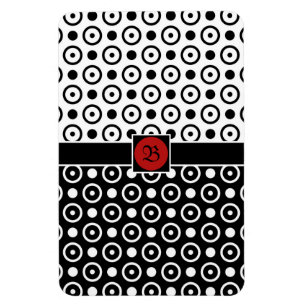 Stilvolle Halbschwarz Halbweiß Polka Punkte Magnet